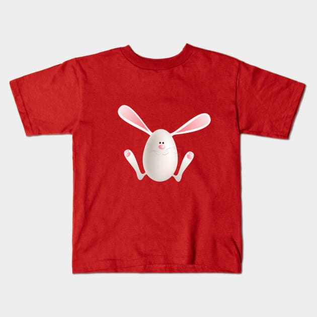 Funny Easter Egg Kids T-Shirt by Fahrenheit123